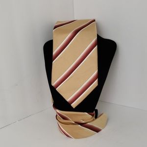 👔 Kenneth Cole Striped Silk Necktie